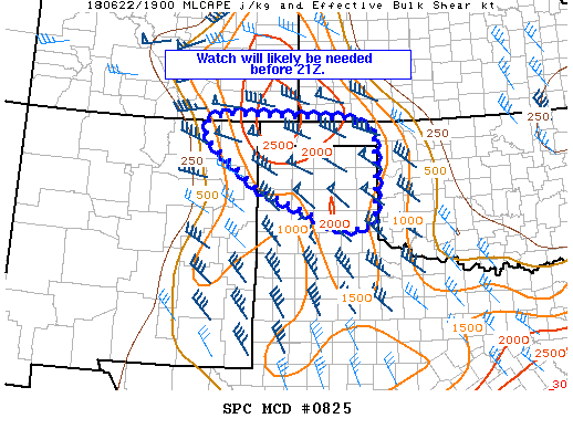 Mesoscale Discussion 825