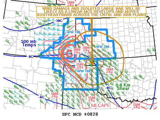 Mesoscale Discussion 828