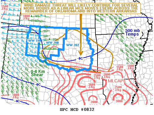 Mesoscale Discussion 832