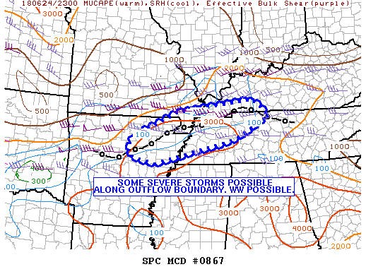 Mesoscale Discussion 867