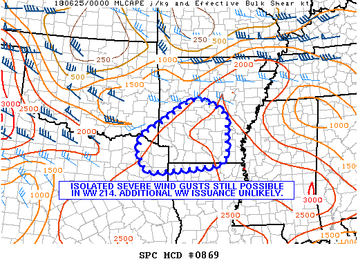 Mesoscale Discussion 869