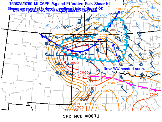 Mesoscale Discussion 871