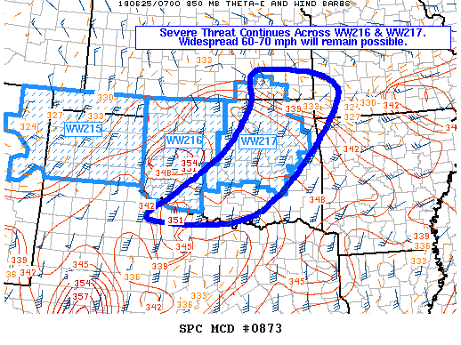 Mesoscale Discussion 873