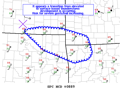 Mesoscale Discussion 889