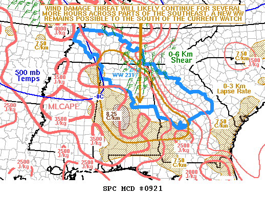 Mesoscale Discussion 921