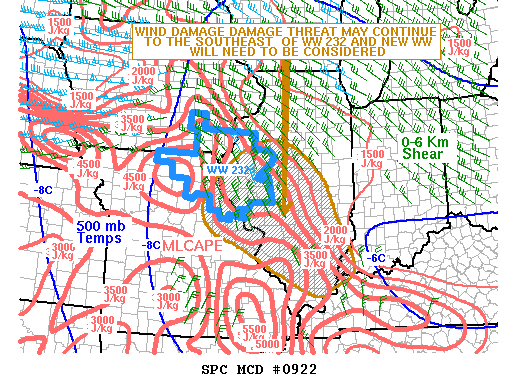 Mesoscale Discussion 922
