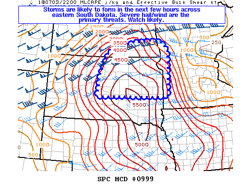 Mesoscale Discussion 999