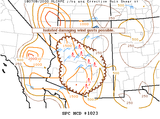 Mesoscale Discussion 1023