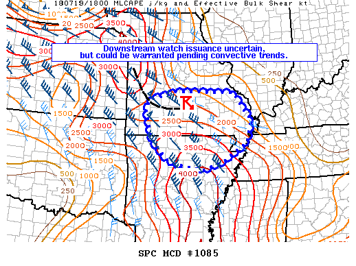 Mesoscale Discussion 1085