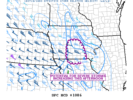 Mesoscale Discussion 1086