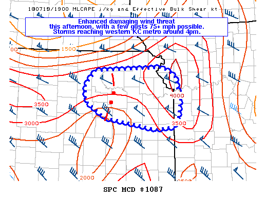 Mesoscale Discussion 1087