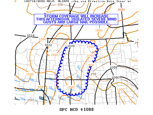 Mesoscale Discussion 1088