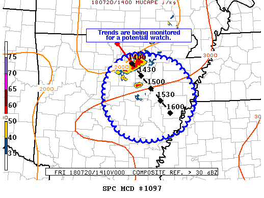 Mesoscale Discussion 1097