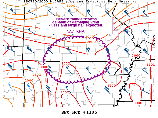 Mesoscale Discussion 1105