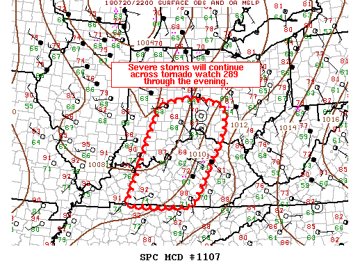Mesoscale Discussion 1107