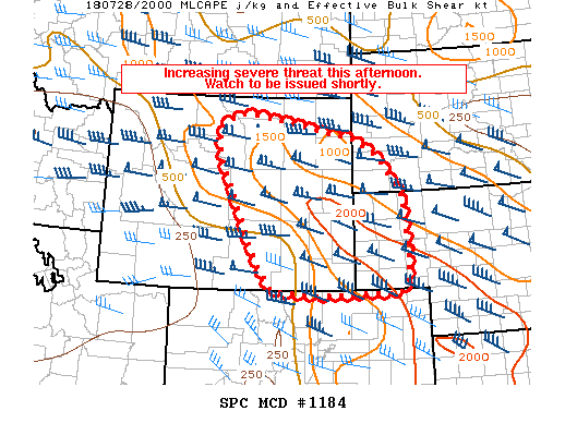 Mesoscale Discussion 1184