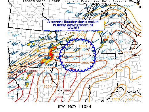 Mesoscale Discussion 1384