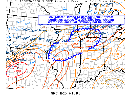 Mesoscale Discussion 1386