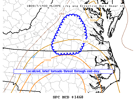 Mesoscale Discussion 1468