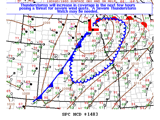 Mesoscale Discussion 1483