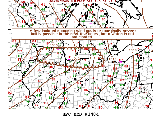 Mesoscale Discussion 1484