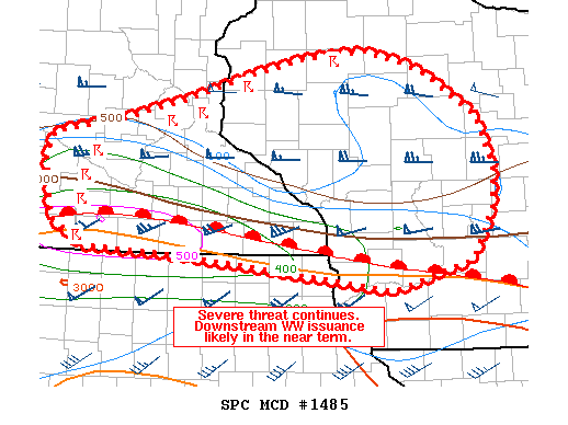 Mesoscale Discussion 1485
