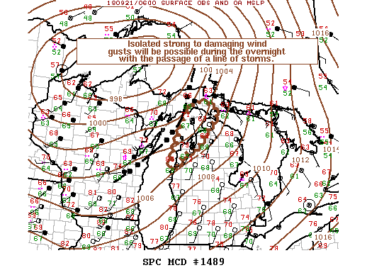 Mesoscale Discussion 1489