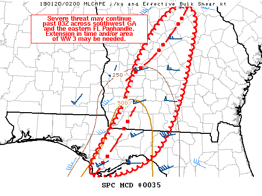 Mesoscale Discussion 35