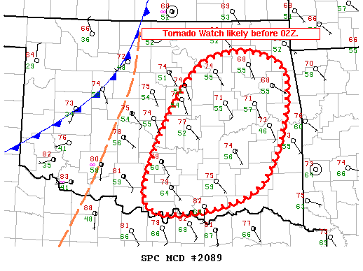Mesoscale Discussion 2089