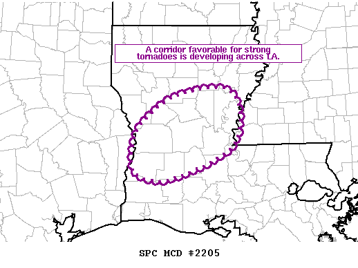 Mesoscale Discussion 2205
