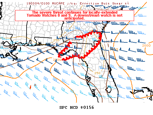 Mesoscale Discussion 156