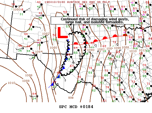 Mesoscale Discussion 184