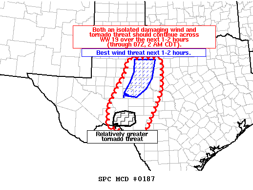 Mesoscale Discussion 187
