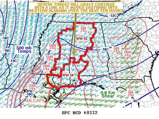 Mesoscale Discussion 332