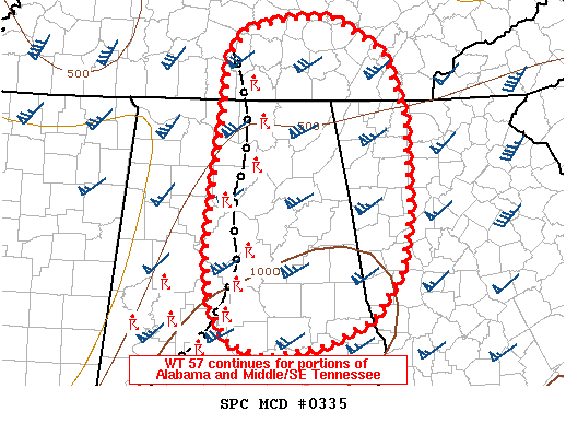 Mesoscale Discussion 335