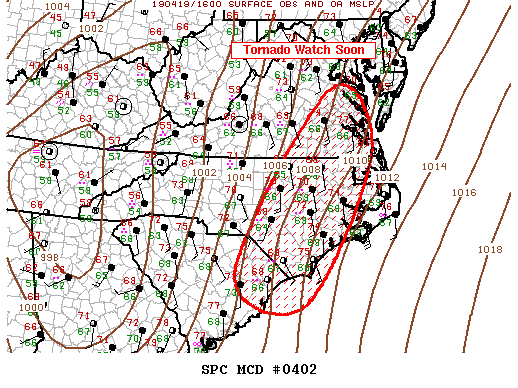 Mesoscale Discussion 402