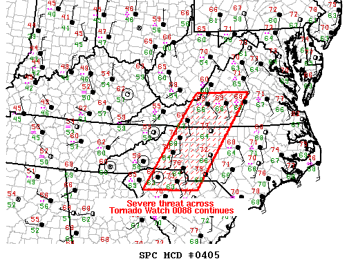 Mesoscale Discussion 405