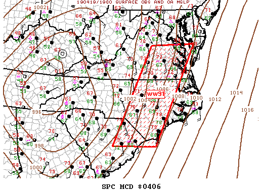 Mesoscale Discussion 406