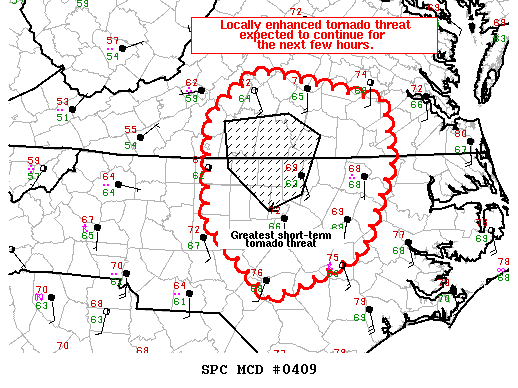 Mesoscale Discussion 409