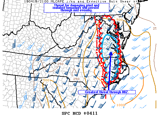 Mesoscale Discussion 411