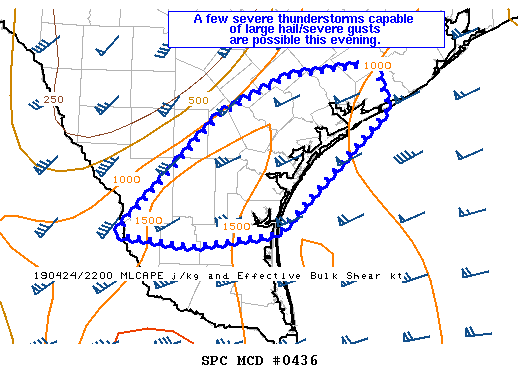 Mesoscale Discussion 436
