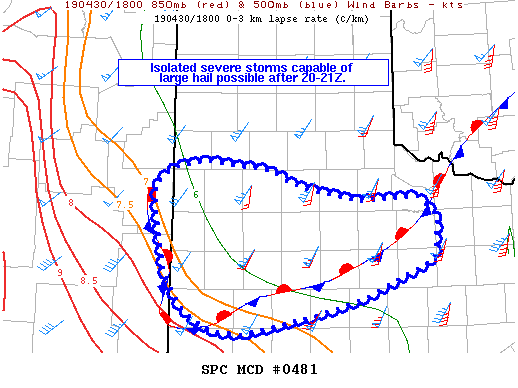 Mesoscale Discussion 481