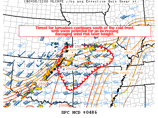 Mesoscale Discussion 486