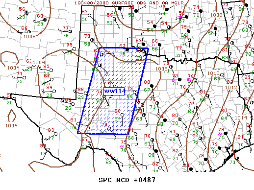 Mesoscale Discussion 487