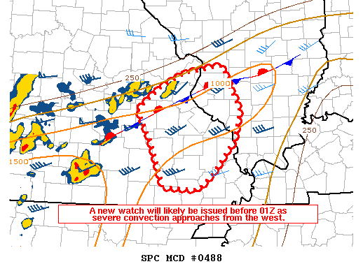 Mesoscale Discussion 488