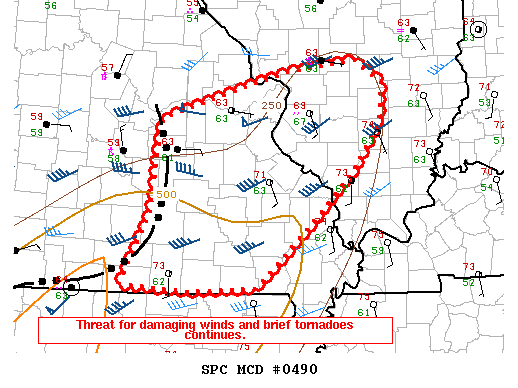 Mesoscale Discussion 490