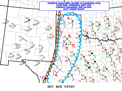 Mesoscale Discussion 547