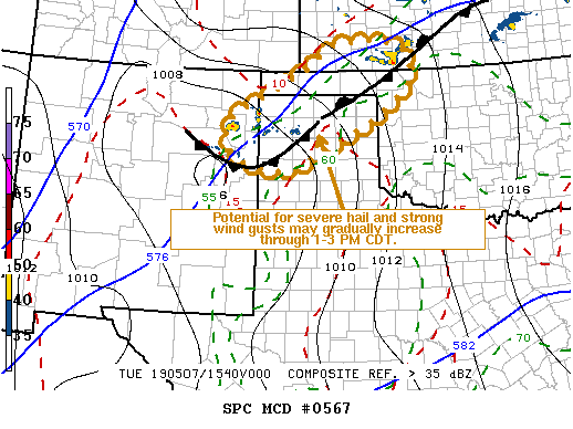 Mesoscale Discussion 567