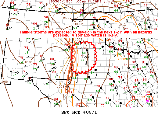 Mesoscale Discussion 571