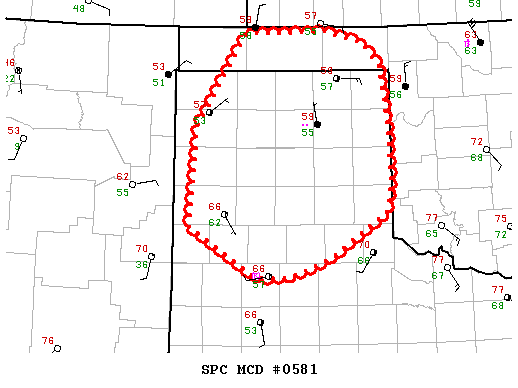 Mesoscale Discussion 581